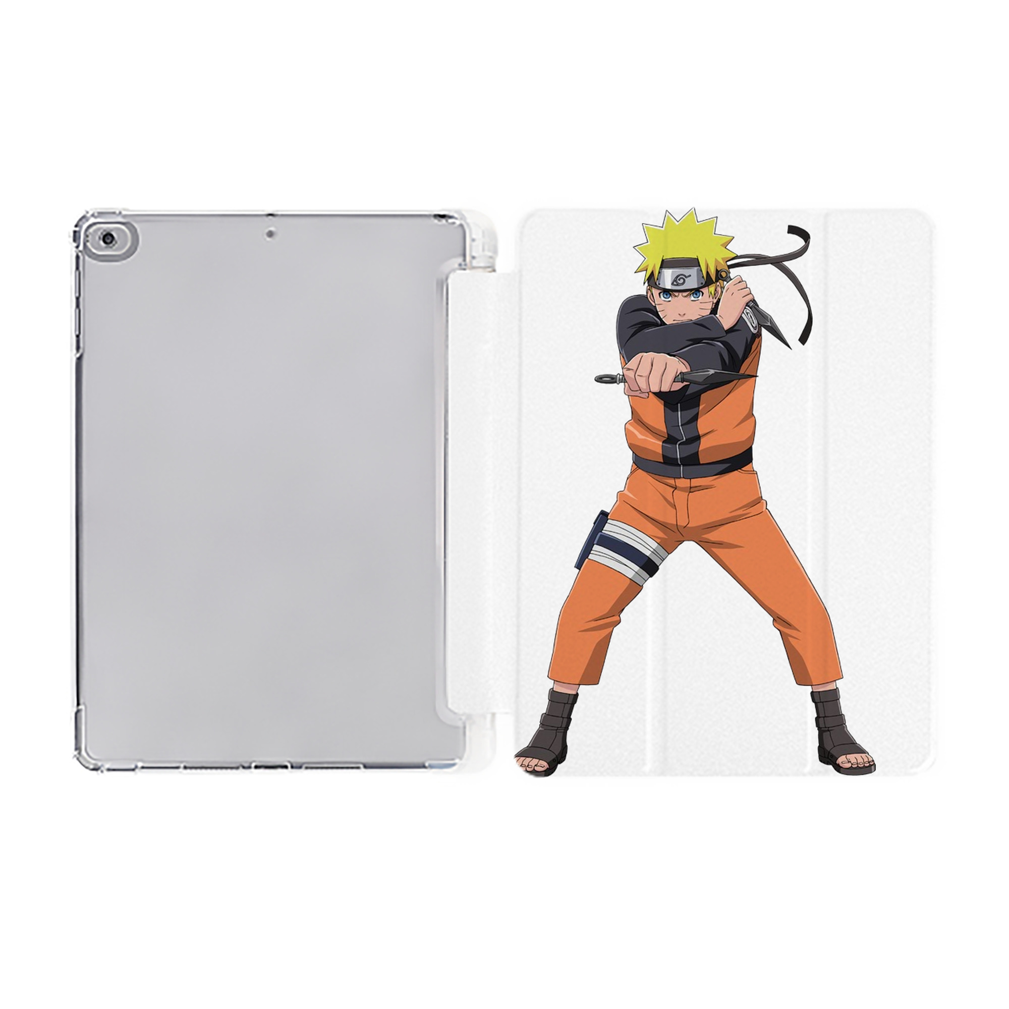 （画像用） NARUTO -ナルト- うずまき ナルト Uzumaki Naruto IPad ケース ペン収納付き 三つ折りスタンド PUレザー×シリコン 対応機種9.5/10.5/10.9インチ